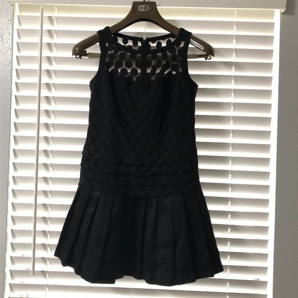 Ann Taylor Dresses & Skirts - Ann Taylor Polka Dot Sheer Little Black Dress